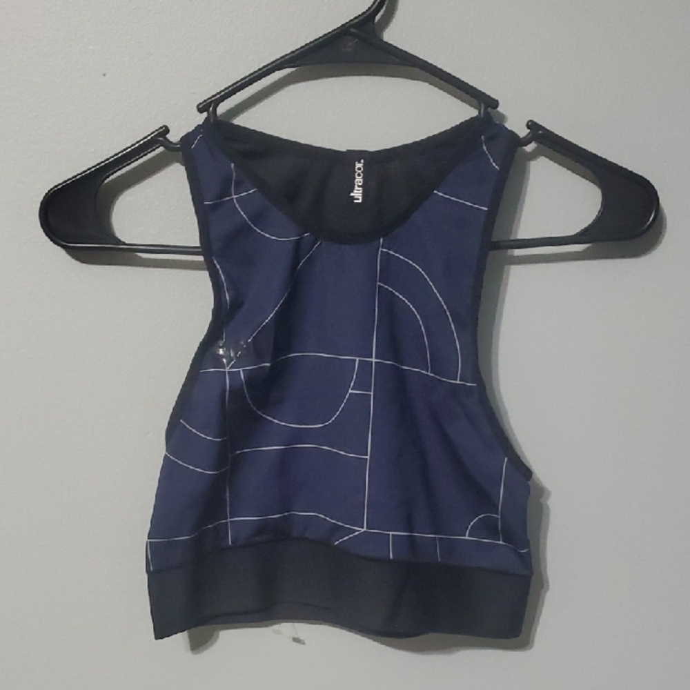 Ultracor Sports Bra Womens Size M Medium Blue Black White Sportsbra Active